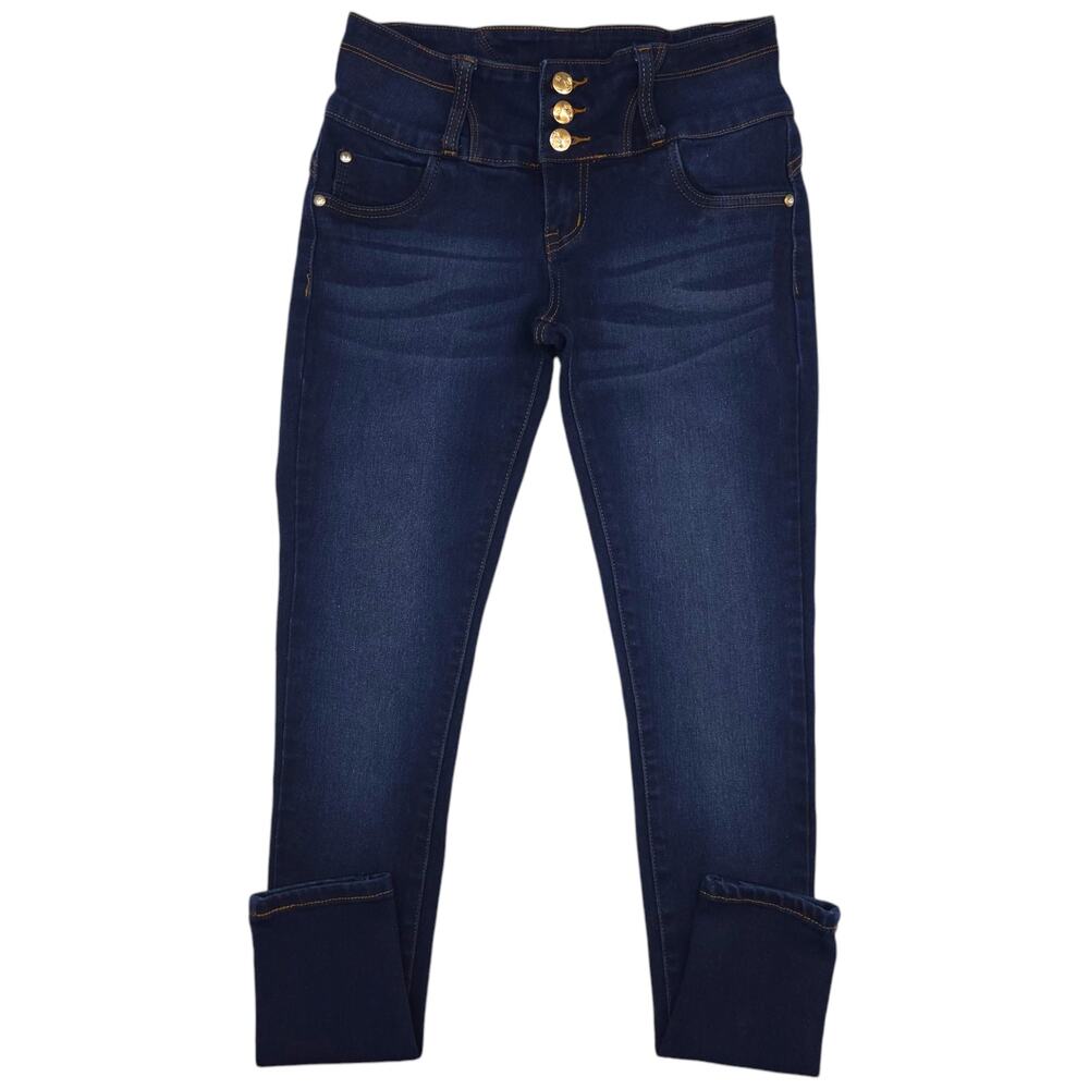 BELLA Jeans Womens 3 Blue Skinny Ankle Jeggings Low Rise Medium Wash Denim - Picture 2 of 12